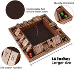 Load image into Gallery viewer, Ropoda 14 Inches 4-Way Shut The Box Dice Board Game (2-4 Players)