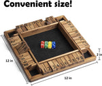 Load image into Gallery viewer, Ropoda 14 Inches 4-Way Shut The Box Dice Board Game (2-4 Players)