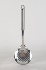 Load image into Gallery viewer, WINPEX Stainless Steel Skimmer Ladle - 10.5cm Metal Strainer for Frying, Dum, Drainage, Spaghetti , Pasta - Home Kitchen Colander Scoop