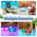 Load image into Gallery viewer, SOLPEX Solar Floating Pool Lights Shark Shape (Set of 2)