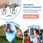 Load image into Gallery viewer, OUTREE Sensory Swing, Double Layer Therapy Swing with 360° Swivel Hanger, Healing & Relaxing Cuddle Sensory Swing for Kids and Adults with Autism, ADHD, Sensory Processing Disorder