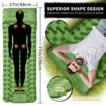 Load image into Gallery viewer, Ropoda Extra Thickness 3.9'' Inflatable Sleeping Pad for Camping with Pillow, Built-in Foot Pump, 77''*27'' Sleeping Mat with Carry Bag, Ultralight & Compact Camping Mattress for Hiking, Camping