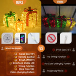 Load image into Gallery viewer, TISEJOY Christmas Lighted Gift Boxes (10") with Remote Control