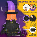 Load image into Gallery viewer, 4.4 Ft Halloween Inflatable with Witch Holding Pumpkin Design