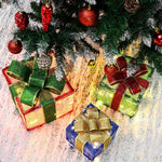 Load image into Gallery viewer, TISEJOY Christmas Lighted Gift Boxes, Pre-lit LED Light Up Snowflakes Christmas Ornament,Christmas Tree Partner Boxes-Red/Green/Blue Yard Indoor Outdoor Decoration Set of 3