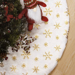 Load image into Gallery viewer, 48 Inches Christmas Tree Skirt (White/Gold)