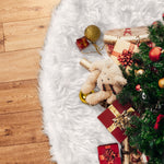 Load image into Gallery viewer, Christmas Tree Skirts White Faux Fur Tree Mat (Medium or Large)