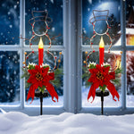 Load image into Gallery viewer, Solpex Solar Christmas Decorations Waterproof Solar Powered Xmas Candle Pathway Lights (Set of 2)