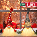 Load image into Gallery viewer, Gigalumi Lighted Christmas Gnome Santa (Set of 2)