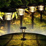 Load image into Gallery viewer, Solpex Stainless Finished Solar Garden and Path Lights – Warm White (Set of 6)