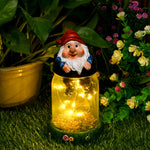 Load image into Gallery viewer, GIGALUMI Solar Gnome Garden Statue Outdoor-Warm White (Set of 2)