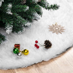 Load image into Gallery viewer, Christmas Tree Skirts White Faux Fur Tree Mat (Medium or Large)