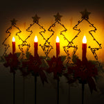 Load image into Gallery viewer, Solpex Solar Christmas Decorations Waterproof Solar Powered Xmas Candle Pathway Lights (Set of 2)