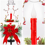 Load image into Gallery viewer, Solpex Solar Christmas Decorations Waterproof Solar Powered Xmas Candle Pathway Lights (Set of 2)