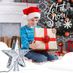 Load image into Gallery viewer, Solpex Christmas Tree Topper Lighted with Star Rotating Snowflake Projector