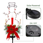 Load image into Gallery viewer, Solpex Solar Christmas Decorations Waterproof Solar Powered Xmas Candle Pathway Lights (Set of 2)