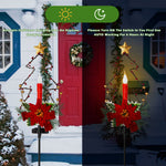 Load image into Gallery viewer, Solpex Solar Christmas Decorations Waterproof Solar Powered Xmas Candle Pathway Lights (Set of 2)