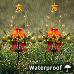 Load image into Gallery viewer, Sowsun Solar Christmas Decorations Waterproof Red Birds Xmas Tree Pathway Lights (Set of 2)
