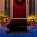 Load image into Gallery viewer, Solpex Solar Christmas Decorations Waterproof Solar Powered Xmas Candle Pathway Lights (Set of 2)