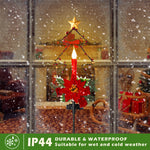 Load image into Gallery viewer, Solpex Solar Christmas Decorations Waterproof Solar Powered Xmas Candle Pathway Lights (Set of 2)