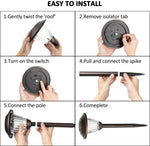 Load image into Gallery viewer, Solpex Solar Glass Metal Pathway Outdoor Lights– Warm White (Set of 6)