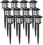 Load image into Gallery viewer, House-looking Solar Pathway Lights – Warm White (Set of 8 or 12)
