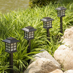 Load image into Gallery viewer, House-looking Solar Pathway Lights – Warm White (Set of 8 or 12)