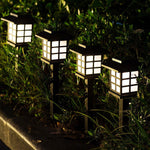 Load image into Gallery viewer, House-looking Solar Pathway Lights – Warm White (Set of 8 or 12)