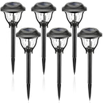 Load image into Gallery viewer, Gigalumi Stylish Solar Garden Lights with Glass like Shade (Set of 6)
