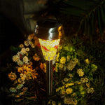 Load image into Gallery viewer, GIGALUMI Solar Garden Lights Outdoor, Mosaic LED Garden Lights -3 colors (Set of 3)