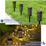 Load image into Gallery viewer, Gigalumi Solar Pathway Lights with Star Moon Spot– Warm White (Set of 6)