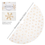 Load image into Gallery viewer, 48 Inches Christmas Tree Skirt (White/Gold)
