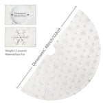 Load image into Gallery viewer, 48 Inches Christmas Tree Skirt (White/Gold)