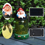 Load image into Gallery viewer, GIGALUMI Solar Gnome Garden Statue Outdoor-Warm White (Set of 2)