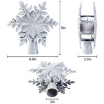 Load image into Gallery viewer, Solpex Christmas Tree Topper Lighted with Star Rotating Snowflake Projector
