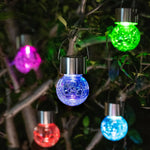 Load image into Gallery viewer, GIGALUMI Solar Hanging Lights for Christmas Decoration-Cracked Glass Solar Lights Outdoor Waterproof for Garden, Yard, Fence, Tree
