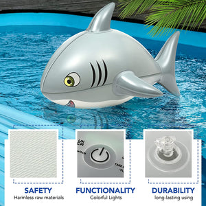 SOLPEX Solar Floating Pool Lights Shark Shape (Set of 2)