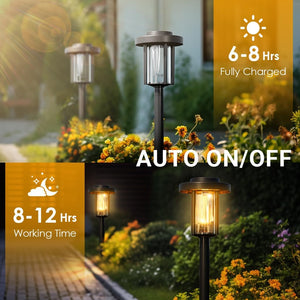 Solar Pathway Lights Outdoor, Bright Solar Outdoor Lights 2/6/8 Pack