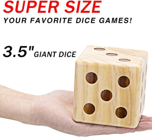 Ropoda 3.5" Giant Wooden Yard Dice Set