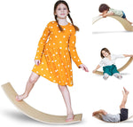 Load image into Gallery viewer, OUTREE Balance Board Kids, Wooden Wobble Balance Board for Toddler with Smooth Edges, Yoga Wooden Rocker Board Indoor, Open-Ended Learning Toys Both for Kids and Adult
