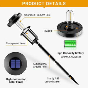 Solar Pathway Lights Outdoor, Bright Solar Outdoor Lights 2/6/8 Pack