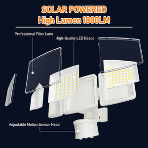 Solar Flood Light Outdoor Motion Sensor with Remote Control