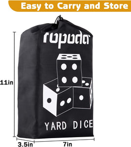 Ropoda Giant Wooden Yard Dice-Giant Outdoor Gaming Dice Set 3.5"