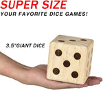 Load image into Gallery viewer, Ropoda Giant Wooden Yard Dice-Giant Outdoor Gaming Dice Set 3.5&quot;
