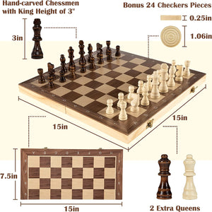 Ropoda Magnetic Chess Set, 15"