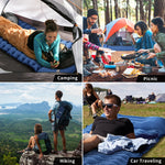 Load image into Gallery viewer, Ropoda Extra Thickness 3.9&#39;&#39; Inflatable Sleeping Pad for Camping with Pillow, Built-in Foot Pump, 77&#39;&#39;*27&#39;&#39; Sleeping Mat with Carry Bag, Ultralight &amp; Compact Camping Mattress for Hiking, Camping
