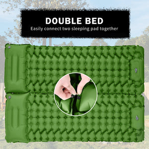 Ropoda Extra Thickness 3.9'' Inflatable Sleeping Pad for Camping with Pillow, Built-in Foot Pump, 77''*27'' Sleeping Mat with Carry Bag, Ultralight & Compact Camping Mattress for Hiking, Camping