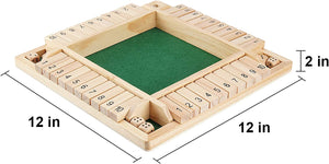 Ropoda Shut The Box Dice Game Wooden (2-4 Players),12 Inches