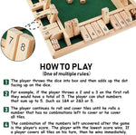 Load image into Gallery viewer, Ropoda Shut The Box Dice Game Wooden (2-4 Players),12 Inches
