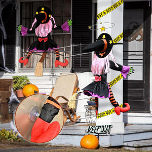 TISEJOY Crashing Witch Halloween Decorations